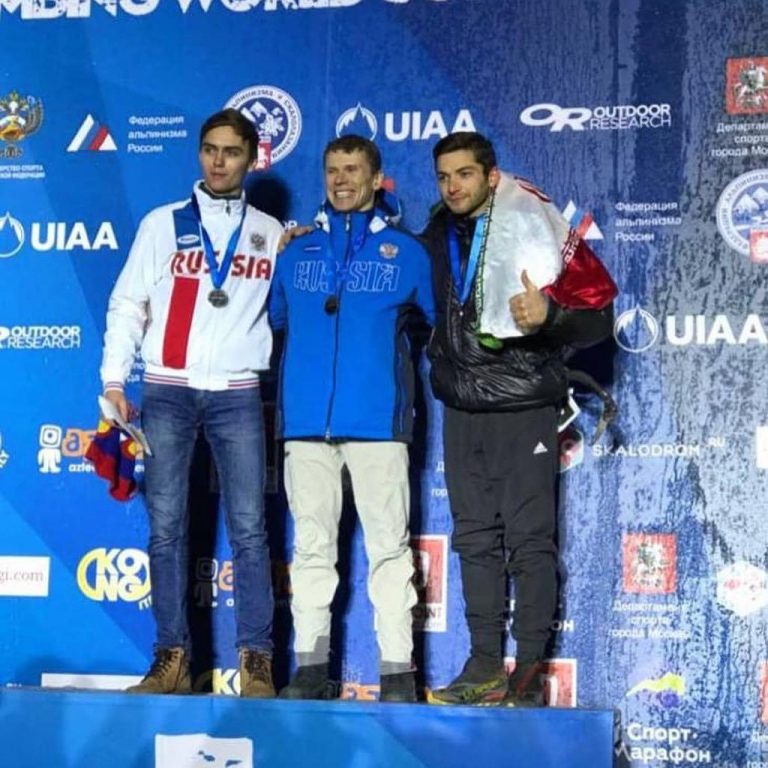 مقام دوم جهان یخنوردی کوه پلاس رضا اسماعیلی