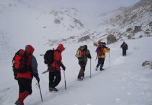 دستکش زمستانه کوهنوردی رضا اسماعیلی کوه پلاس