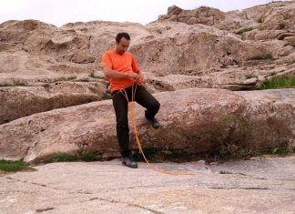 ساخت هارنس با طناب انفرادی کوه پلاس رضا اسماعیلی